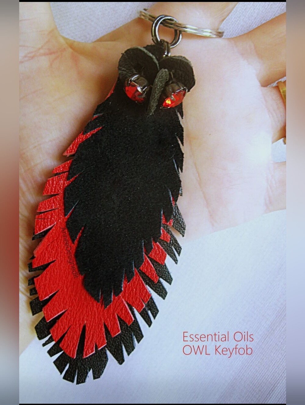 Hand Made Owl Key Chain - Picture 3 of 3
